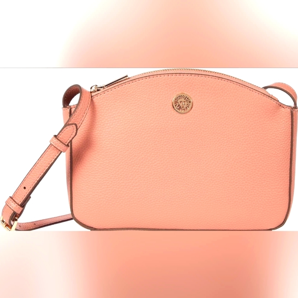 Ann Klein Triple Compartment Pink Crossbody